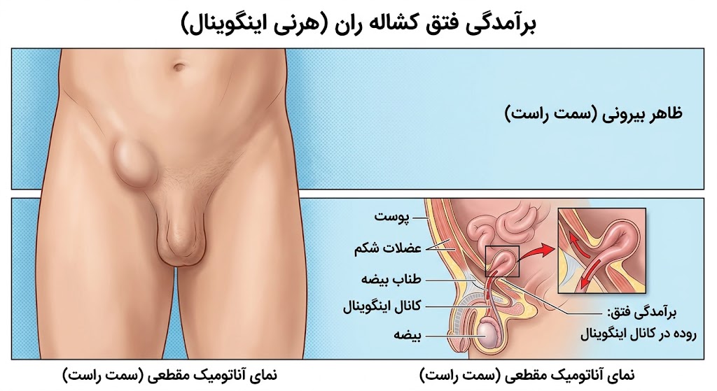 عکس فتق کشاله ران