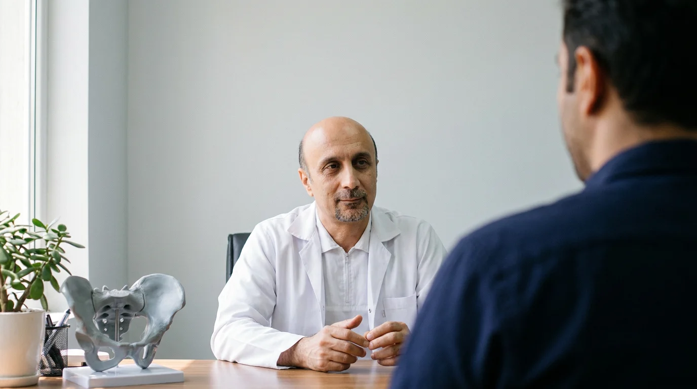 دکتر محمد جباری در مطب، مشاوره درباره ژل حجم‌دهنده آقایان و افزایش قطر آلت